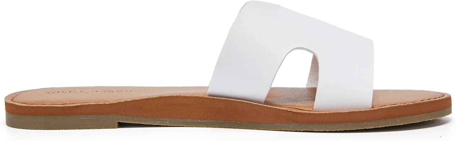 KOLILI Womens Flat Slide Sandals, Summer Fashion Sandals, Comfy Style | Warm-weather Favorite