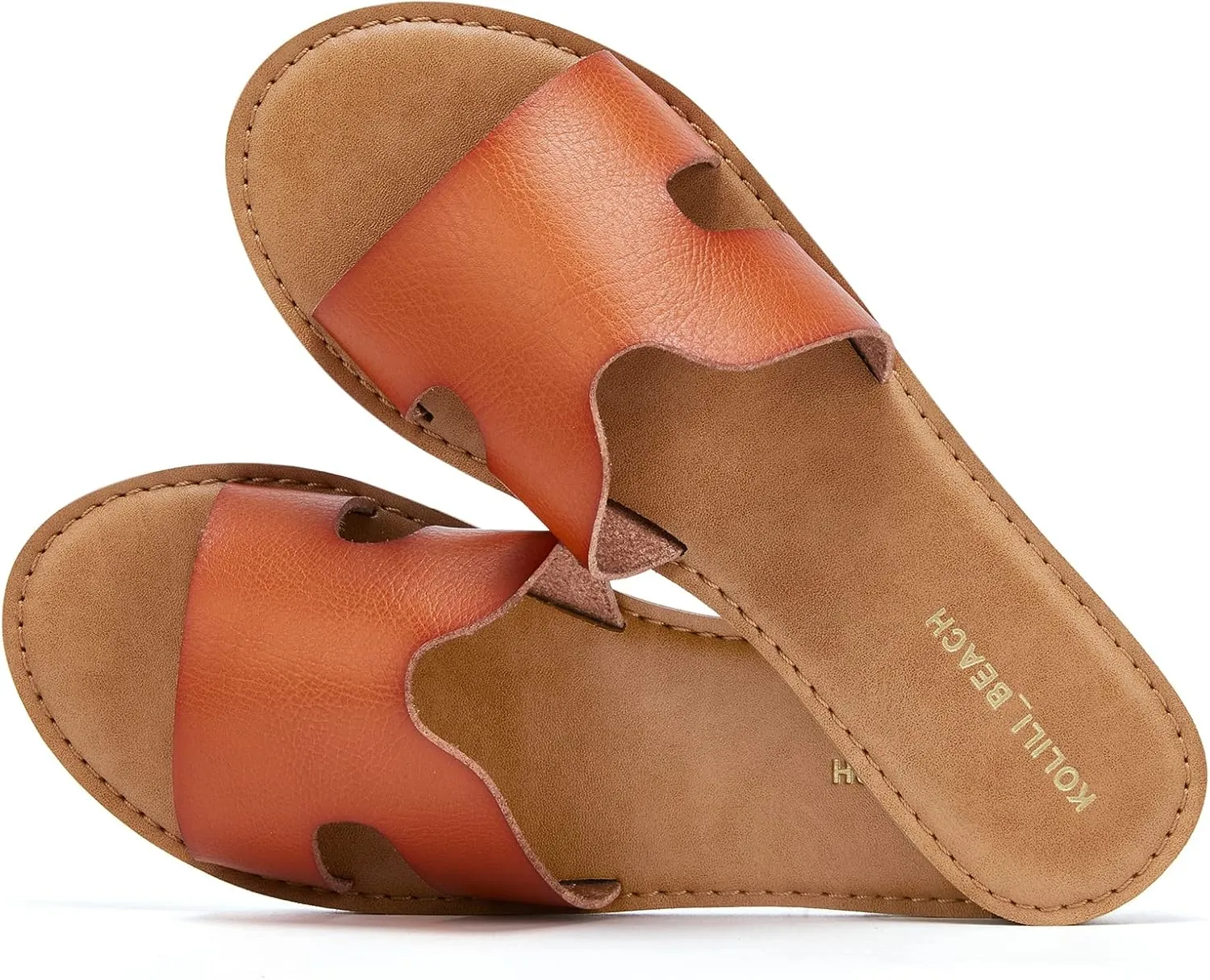 KOLILI Womens Flat Slide Sandals, Summer Fashion Sandals, Comfy Style | Warm-weather Favorite