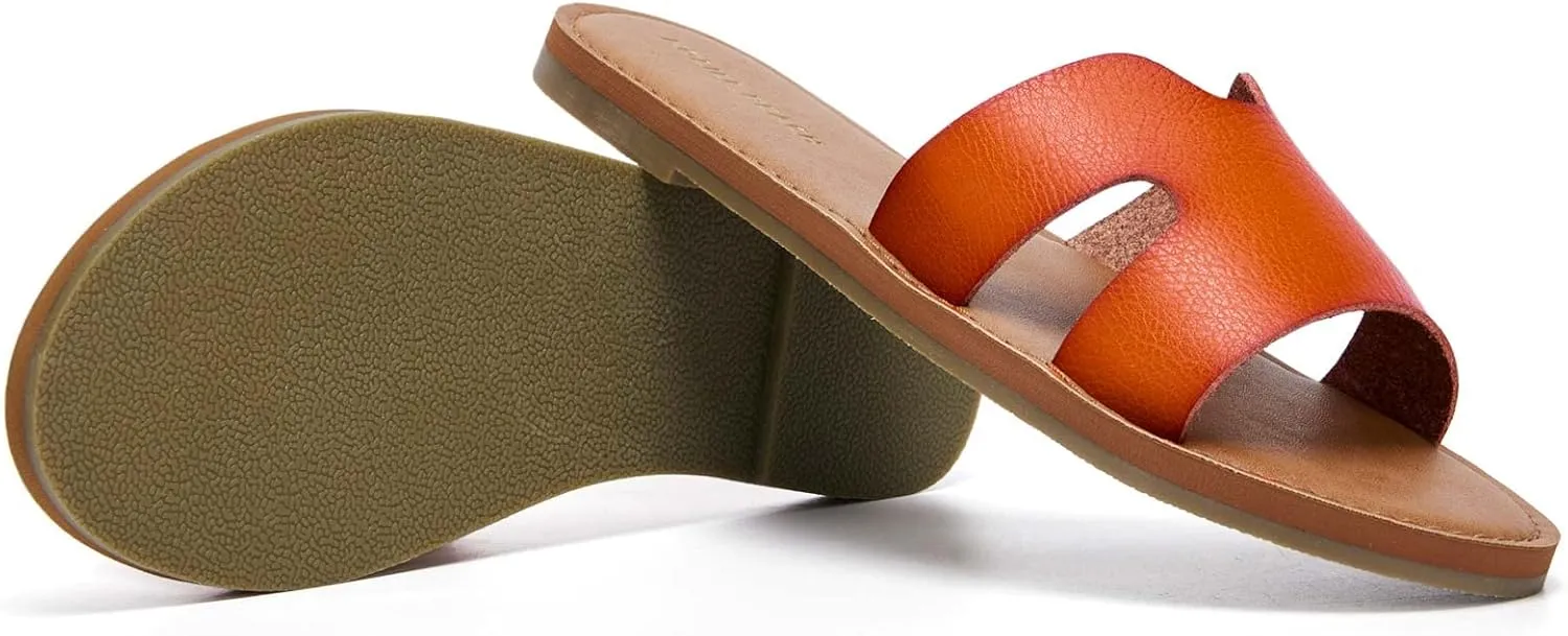 KOLILI Womens Flat Slide Sandals, Summer Fashion Sandals, Comfy Style | Warm-weather Favorite