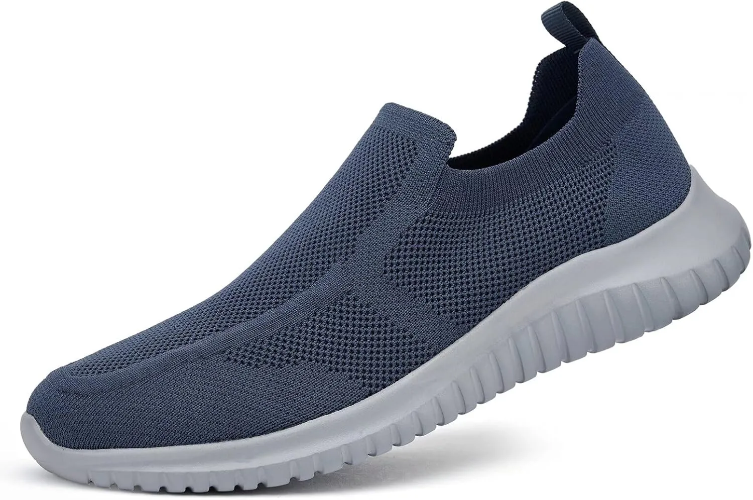 konhill Men's Breathable Tennis Shoes - Slip on Walking Casual Athletic Sneakers Shoes