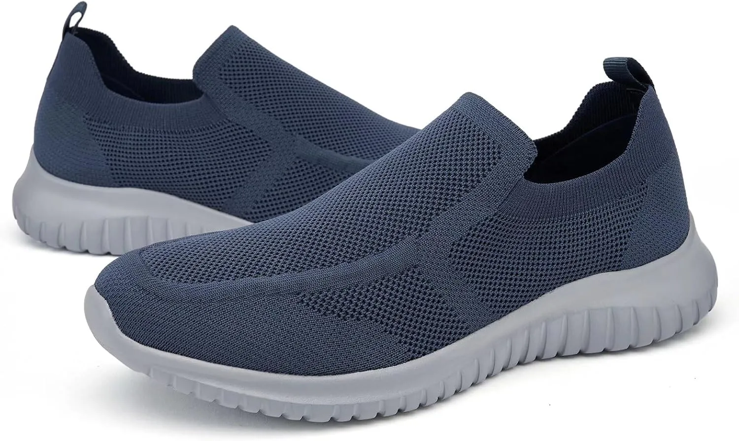 konhill Men's Breathable Tennis Shoes - Slip on Walking Casual Athletic Sneakers Shoes