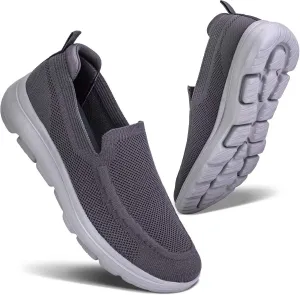 konhill Men's Walking Shoes Slip on Loafers- Mesh Casual Tennis Sneaker Breathable Shoes