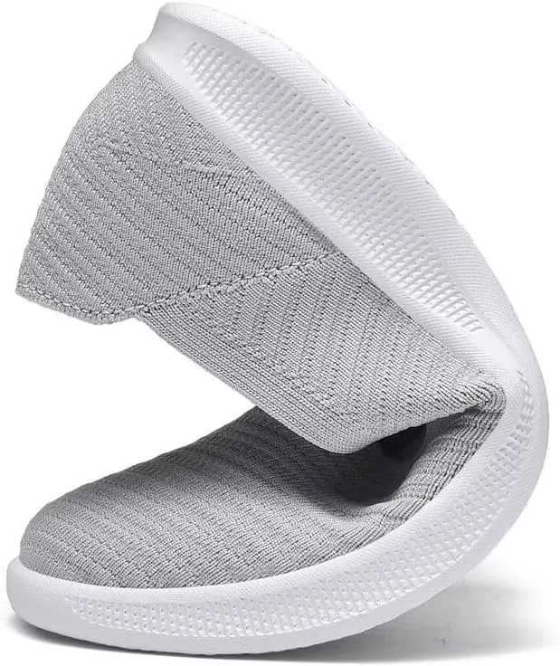 konhill Women's Slip on Loafers - Comfy Walking Tennis Low-Top Ballet Flat Nurse Shoes Casual Sneakers