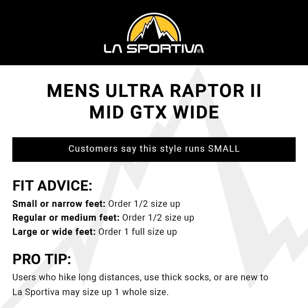 La Sportiva Mens Ultra Raptor II Mid GTX Hiking Shoe