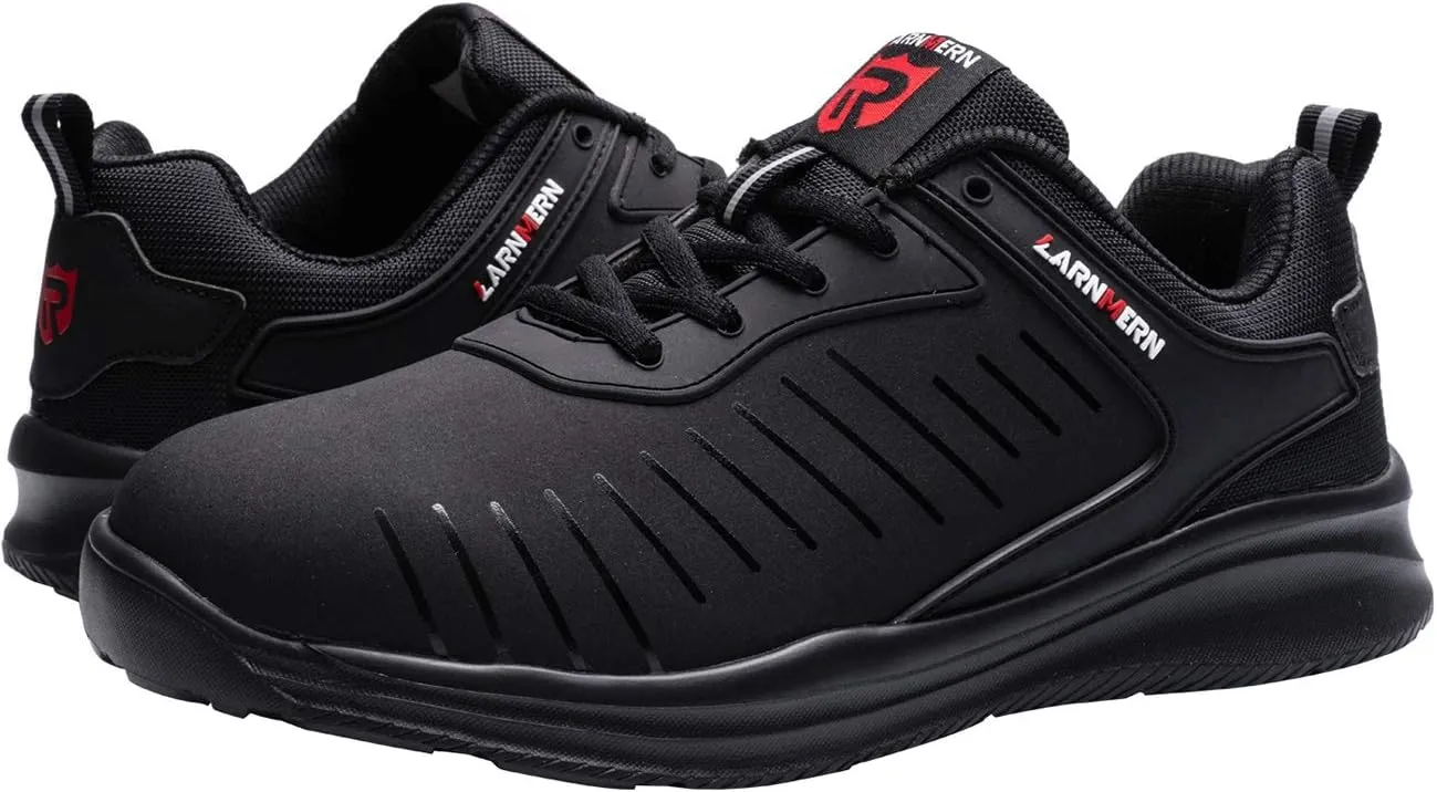LARNMERN Steel Toe Shoes Men Womens Lightweight Safety Shoes Puncture Proof Breathable Sneakers Comfortable