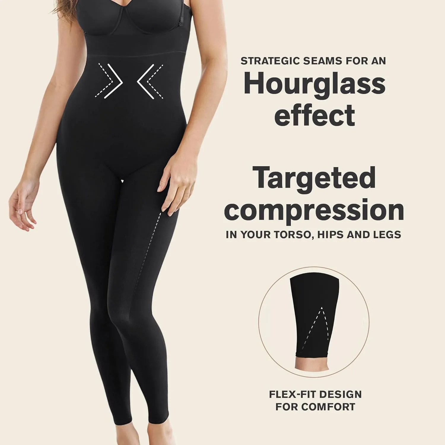 Leonisa Invisible Body with Leg Compression and Butt Lift