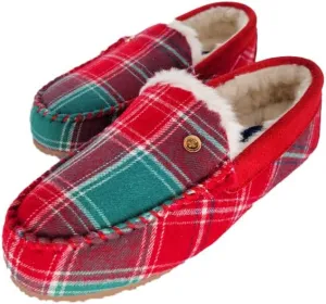Life is Good Women's Slippers, 302795W - Suede Close Back Indoor/Outdoor Venetian Moccasin Slip-Ons Slipper with Faux Fur or Plaid Lining Cushioned Footbed & EVA Outsoles