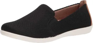 LifeStride Womens Next Level Slip-On Sneaker, Black, 5.5 US