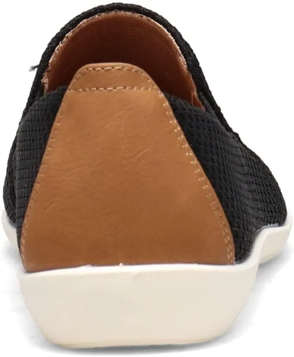 LifeStride Womens Next Level Slip-On Sneaker, Black, 5.5 US
