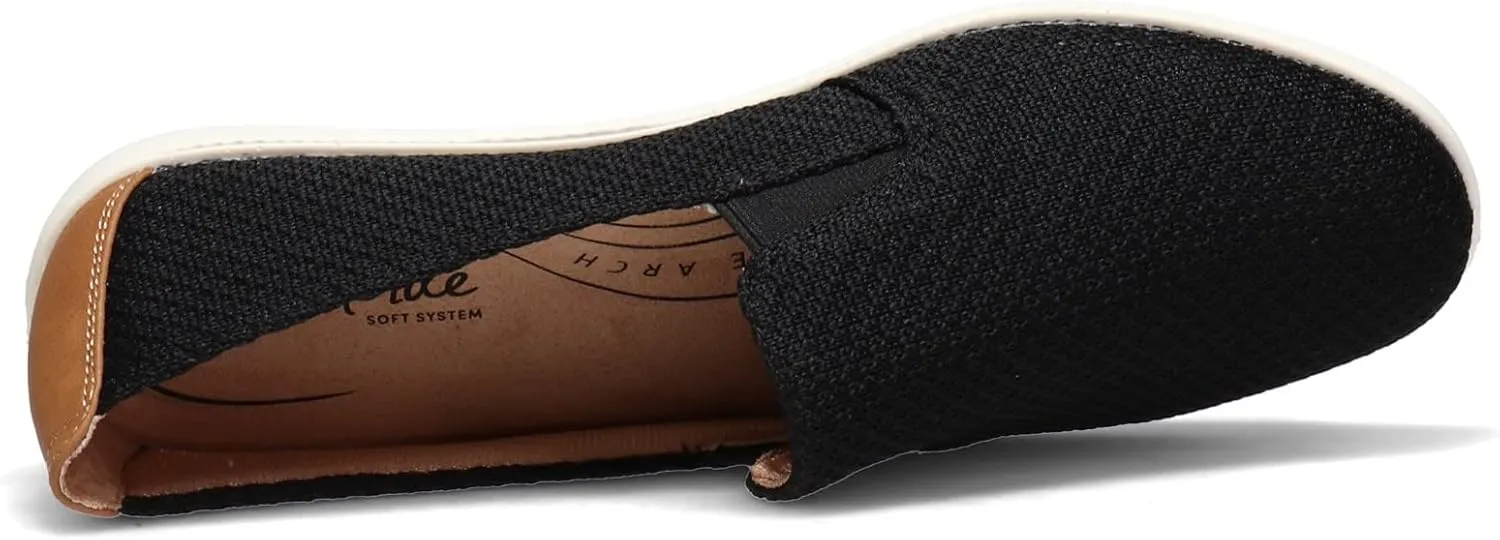 LifeStride Womens Next Level Slip-On Sneaker, Black, 5.5 US