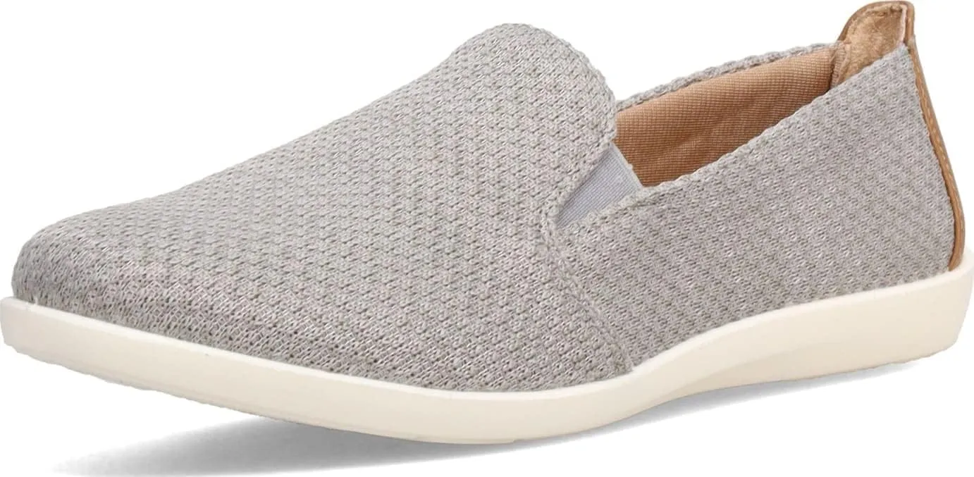 LifeStride Womens Next Level Slip-On Sneaker, Grey, 8 US