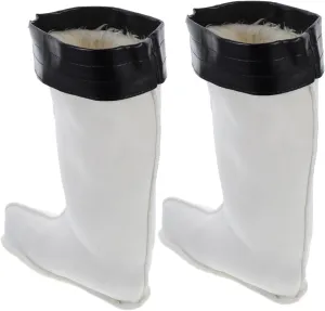 MAGICLULU Men's Tall Boots Liner Insulated Liner Removable Faux Fur Cuff for Winter Rainy Days
