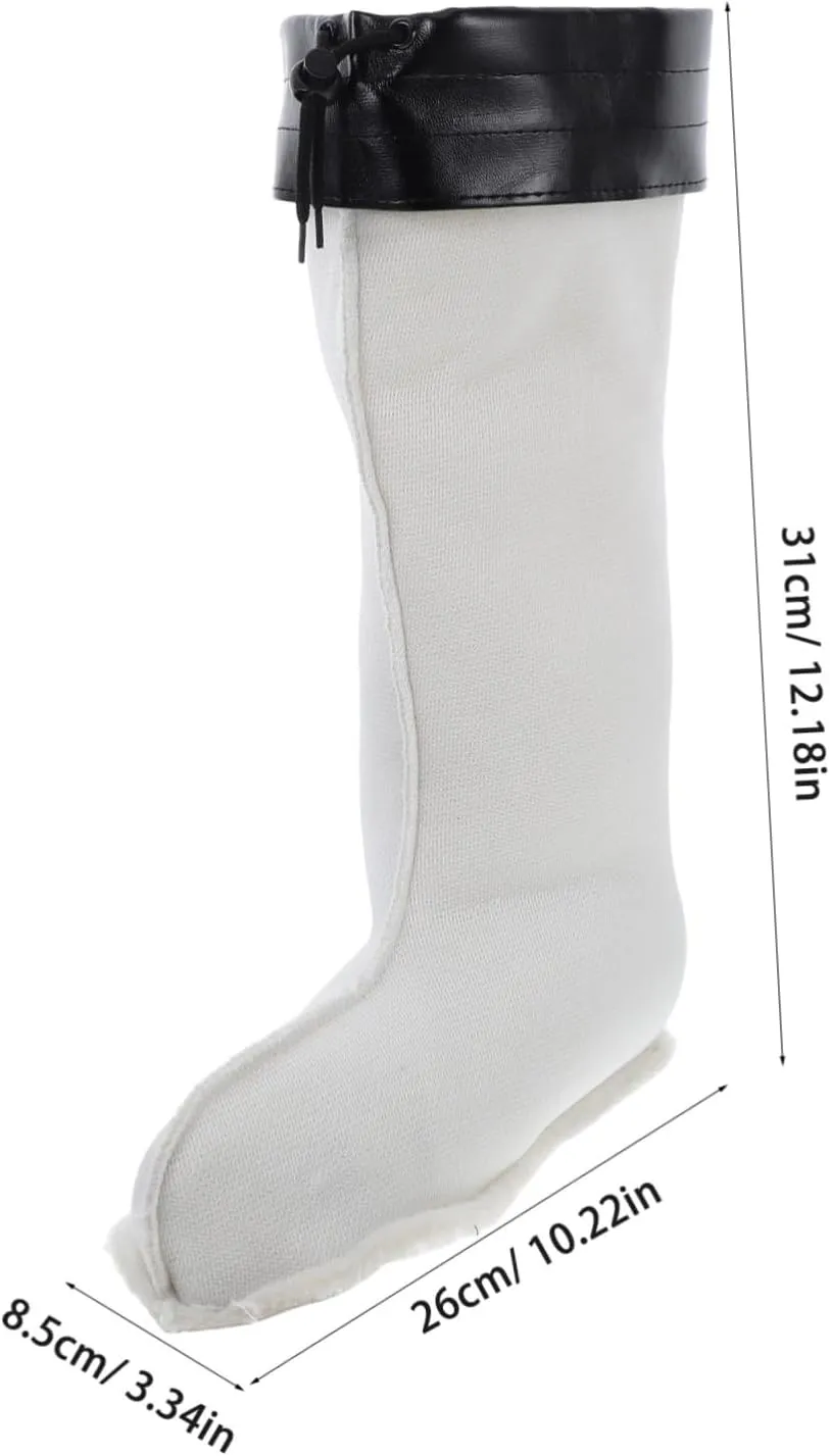 MAGICLULU Men's Tall Boots Liner Insulated Liner Removable Faux Fur Cuff for Winter Rainy Days