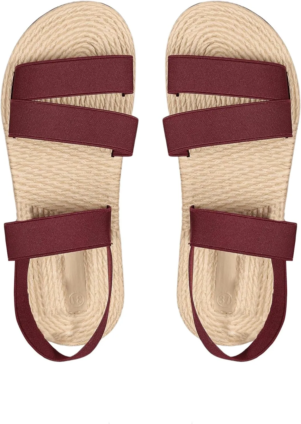 MakeMeChic Women's Ankle Strap Flat Sandals Open Toes Strappy Comfy Walking Shoes