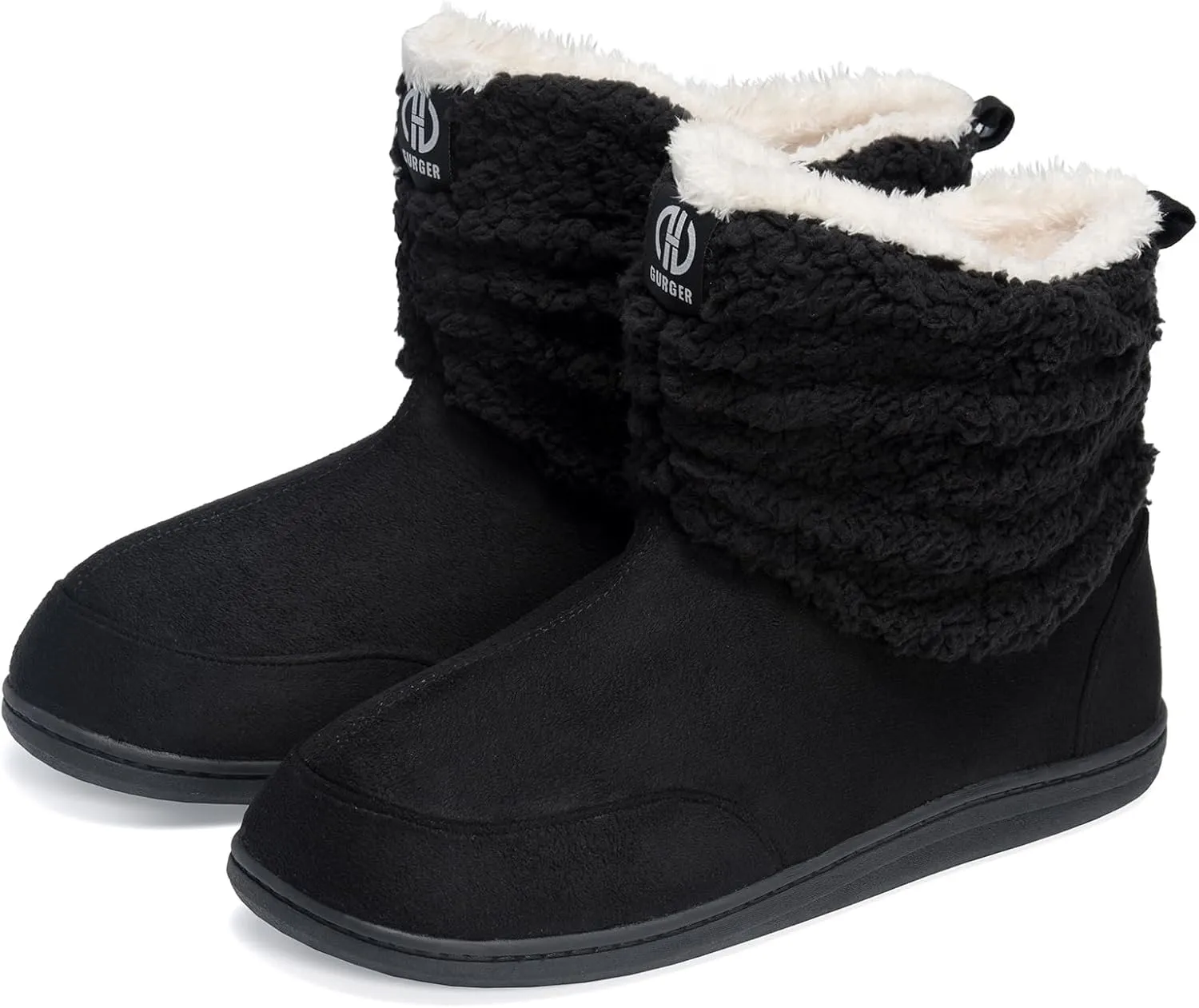 Men Women Slipper Boots Winter Indoor Outdoor Bootie Slippers Plush Fleece Memory Foam House Shoes