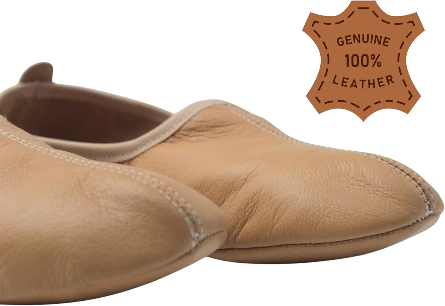 Mens Indoor Leather Slippers Traditional Babouche House Shoes Barefoot Moccasin