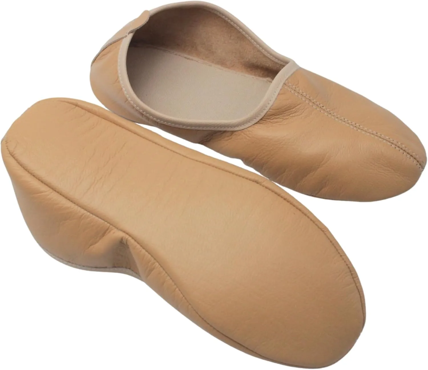 Mens Indoor Leather Slippers Traditional Babouche House Shoes Barefoot Moccasin
