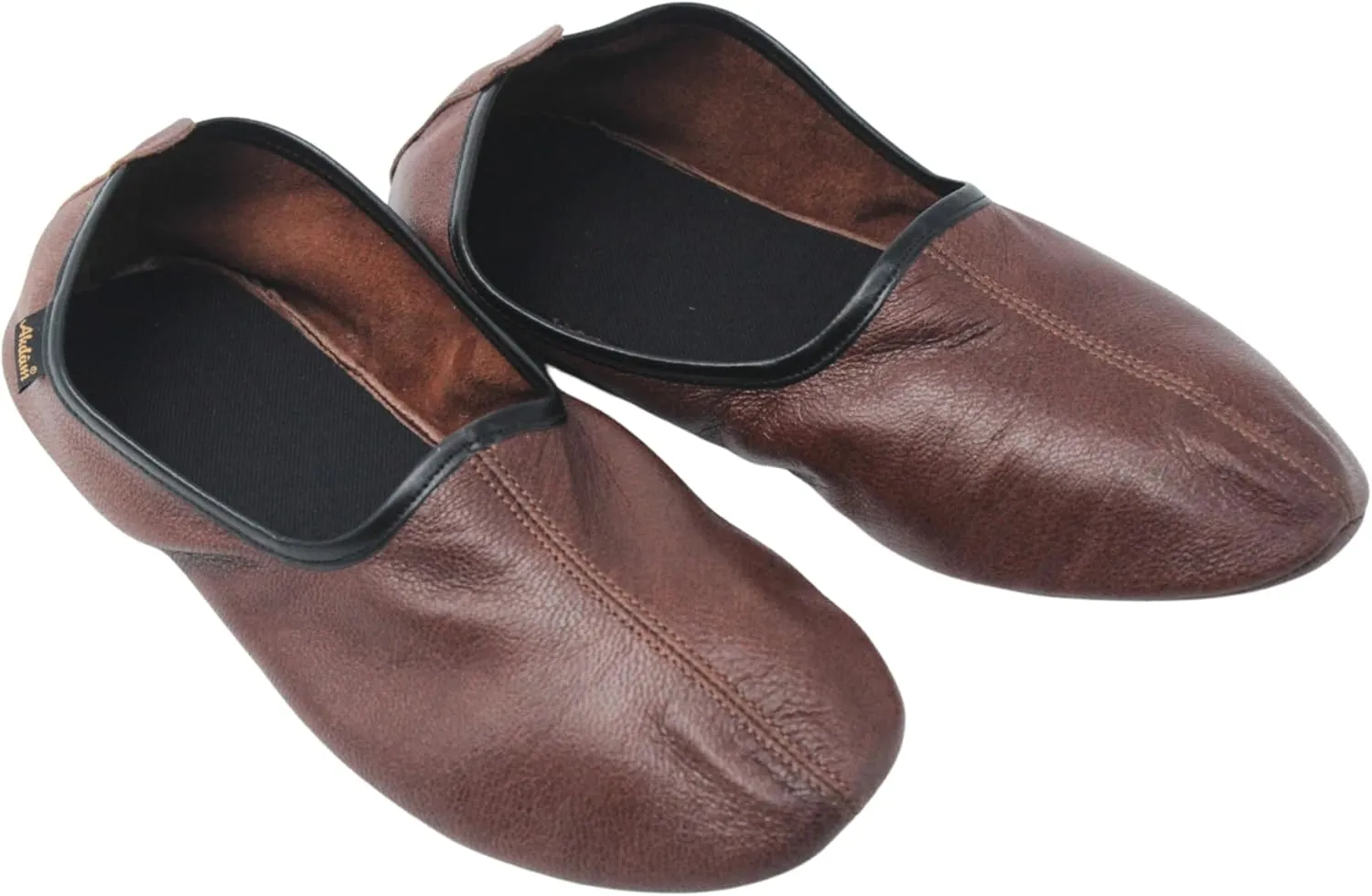 Mens Indoor Leather Slippers Traditional Babouche House Shoes Barefoot Moccasin