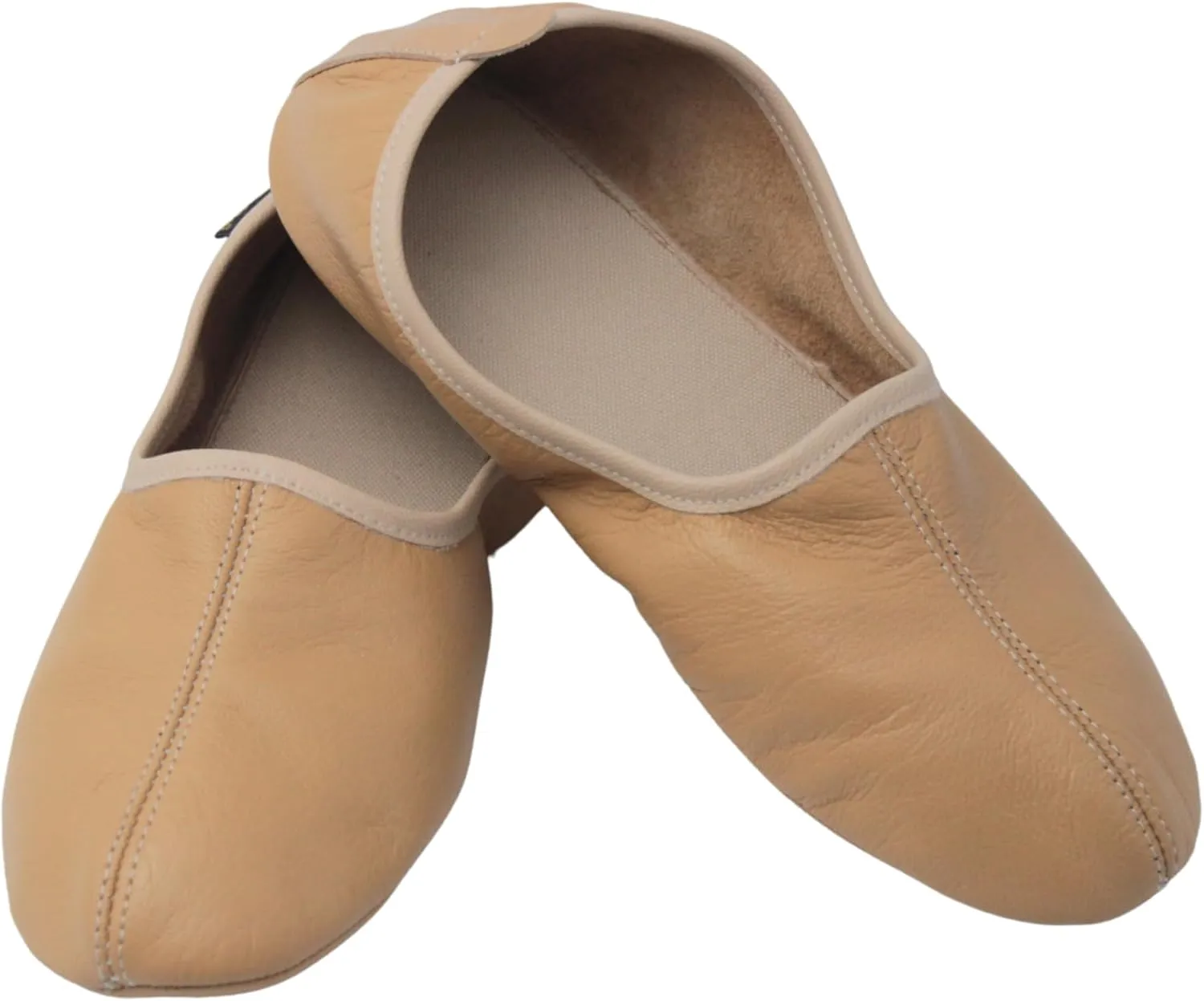 Mens Indoor Leather Slippers Traditional Babouche House Shoes Barefoot Moccasin