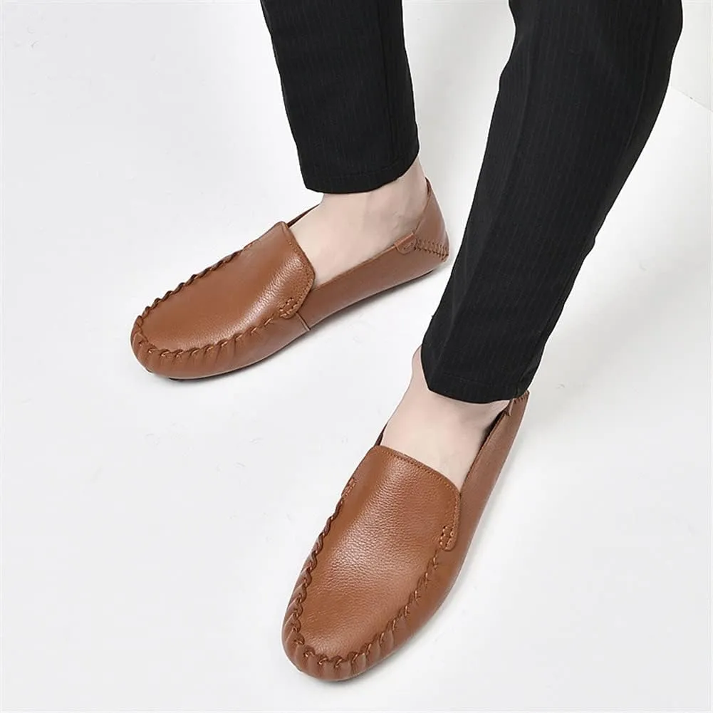 Men's Loafers Shoes Simple Moccasins Shoes Driving Loafers Leather Comfortable Flexible Flat Heel Outdoor Casual Slip On
