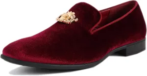 Men's Multiple Colors Penny Slip-on Velvet Loafer Cushioned Suede Tuxedo Dress Shoes Luxurious Smoking Slipper Party Prom Wedding Shoes Comfortable Lightweight