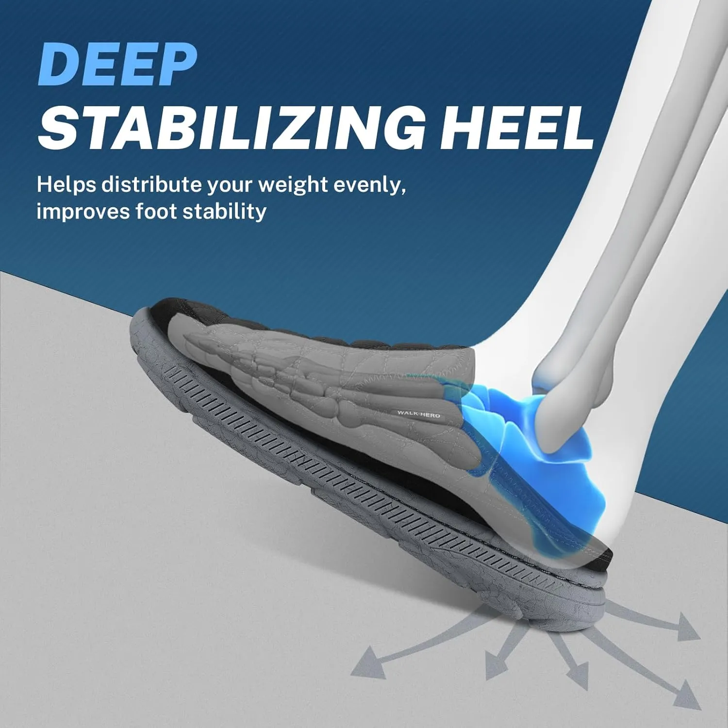 Mens Slippers for Plantar Fasciitis, Slip on Arch Support House Slippers for Men, Lightweight Indoor Outdoor Wide Toe Box Shoes for Men with Cushioned Outsole