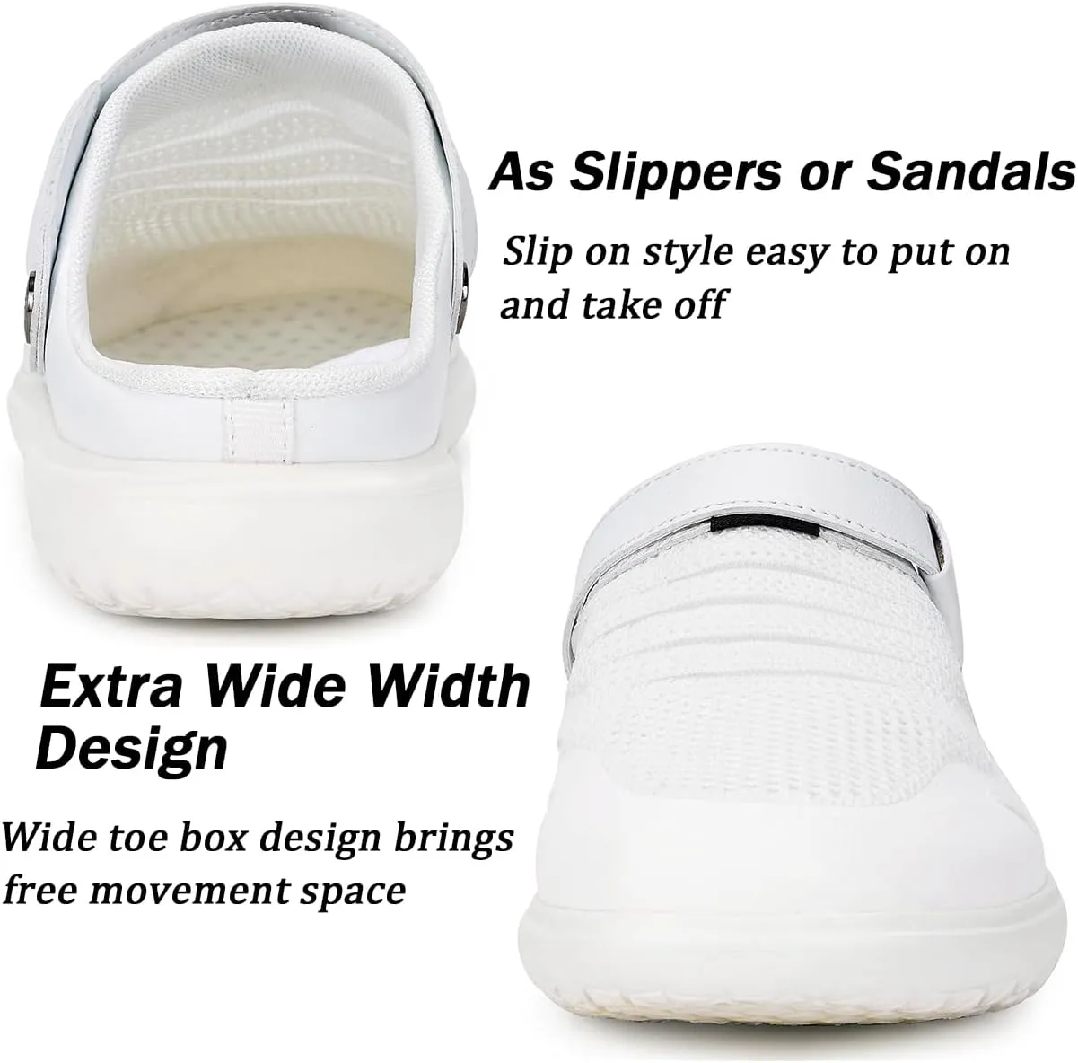 Men's Women's Clogs Garden Shoes Slip On Sandals Breathable Summer Orthotic Walking Slippers with Plantar Fasciitis Soles