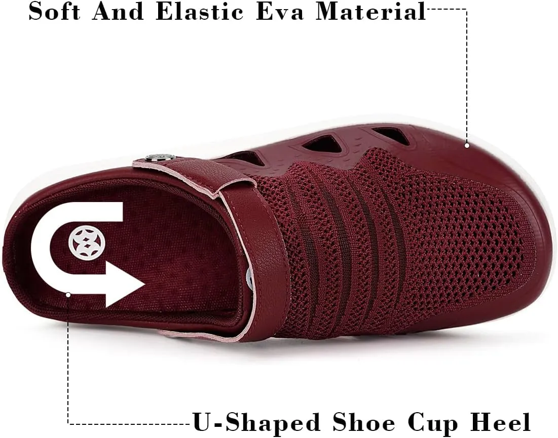 Men's Women's Clogs Garden Shoes Slip On Sandals Breathable Summer Orthotic Walking Slippers with Plantar Fasciitis Soles