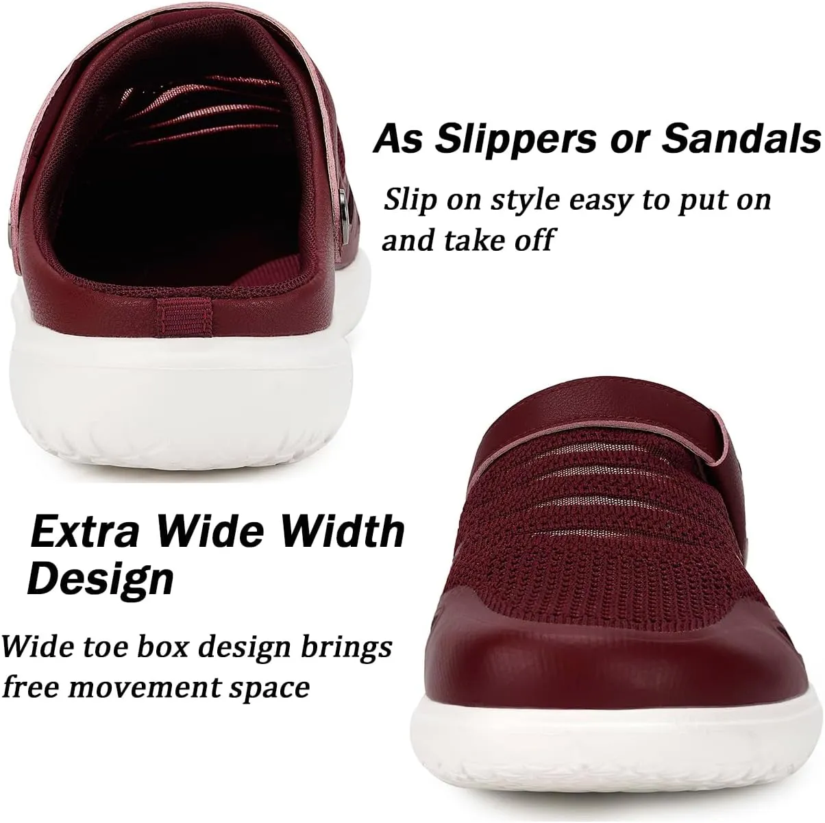 Men's Women's Clogs Garden Shoes Slip On Sandals Breathable Summer Orthotic Walking Slippers with Plantar Fasciitis Soles