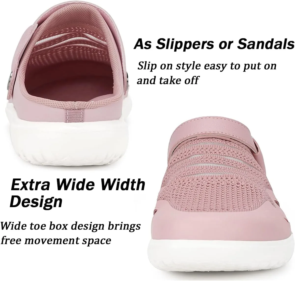 Men's Women's Clogs Garden Shoes Slip On Sandals Breathable Summer Orthotic Walking Slippers with Plantar Fasciitis Soles