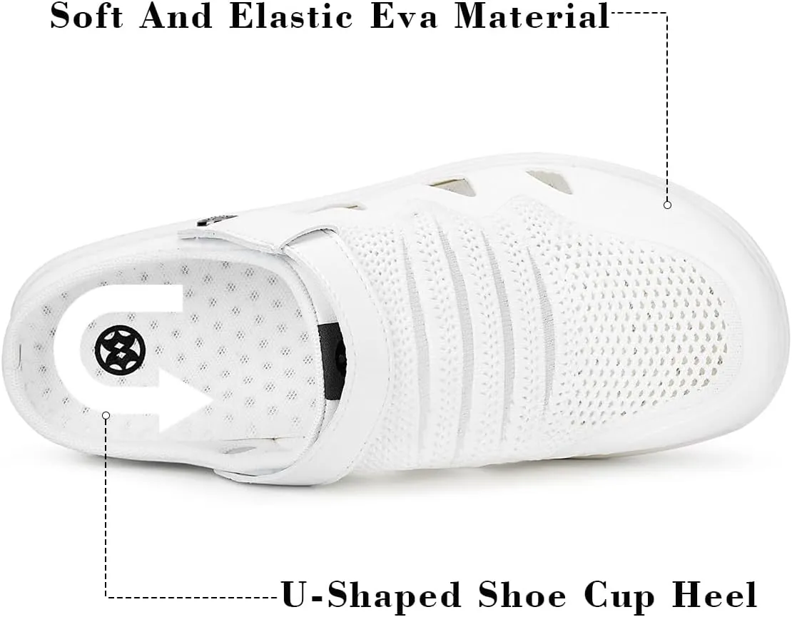 Men's Women's Clogs Garden Shoes Slip On Sandals Breathable Summer Orthotic Walking Slippers with Plantar Fasciitis Soles