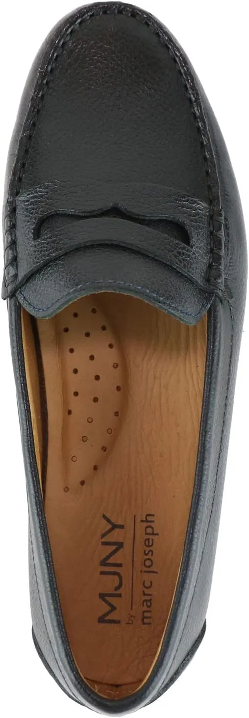 MJNY Womens Casual Comfortable Genuine Leather Lightweight Driving Moccasins Classic Fashion Penny Slip On Ladies Driving Loafer Flat Shoes
