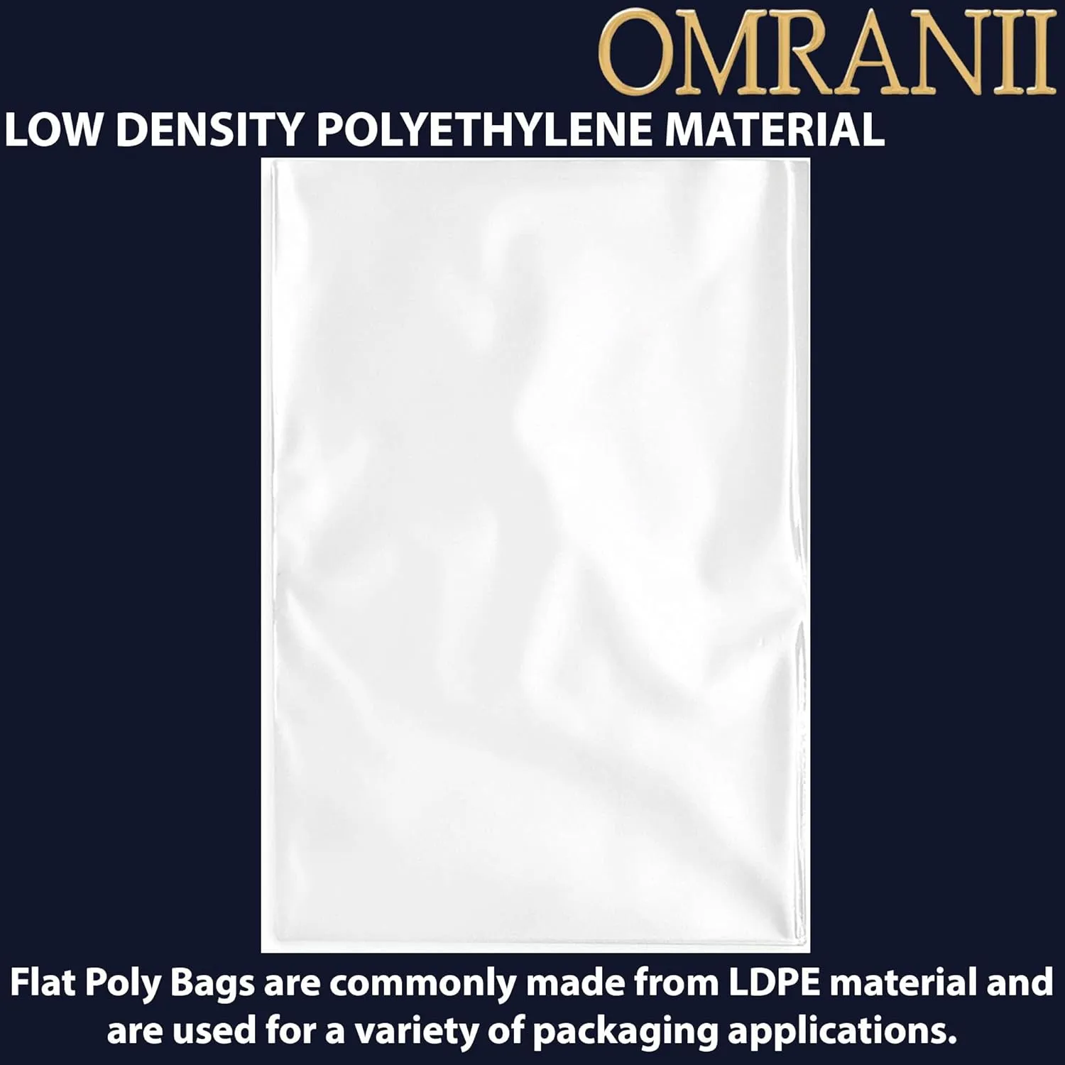 Multiple Sizes Clear Flat Poly Bags, 1Mil 10" X 16" & 100 Bags | Low-Density Polyethylene (LDPE), Flat Open Top Plastic Packaging Packing | Flexible and Durable Plastic Bags