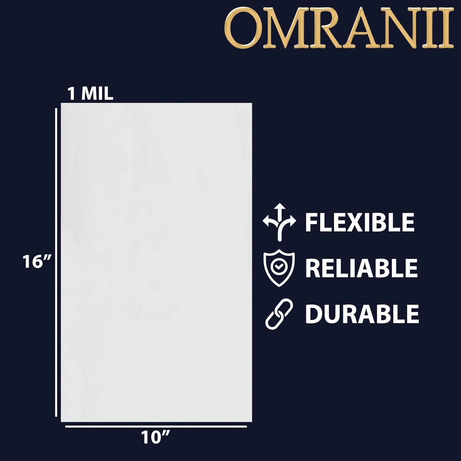 Multiple Sizes Clear Flat Poly Bags, 1Mil 10" X 16" & 100 Bags | Low-Density Polyethylene (LDPE), Flat Open Top Plastic Packaging Packing | Flexible and Durable Plastic Bags
