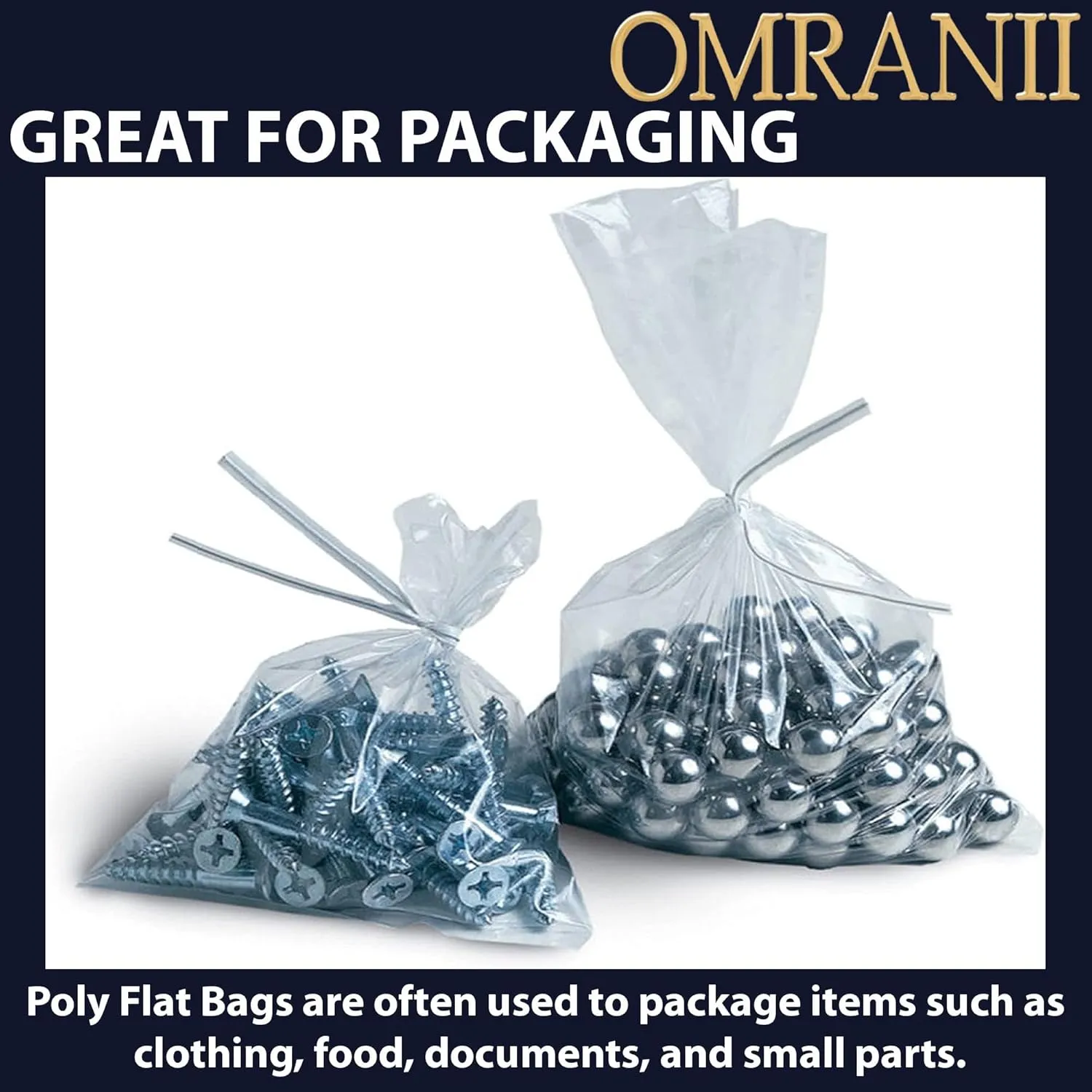 Multiple Sizes Clear Flat Poly Bags, 1Mil 10" X 16" & 100 Bags | Low-Density Polyethylene (LDPE), Flat Open Top Plastic Packaging Packing | Flexible and Durable Plastic Bags