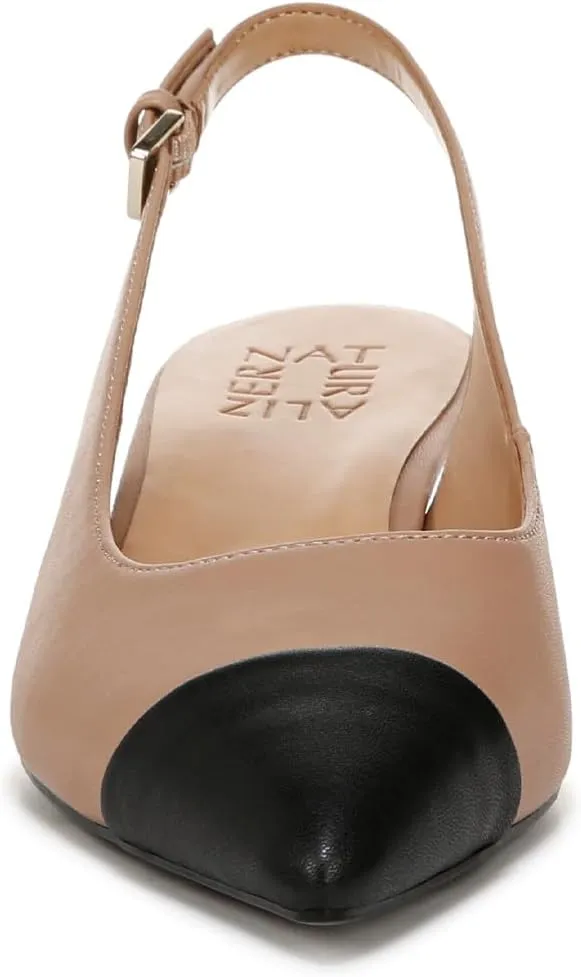 Naturalizer Womens Gazing Cap Toe Slingback Kitten Heel