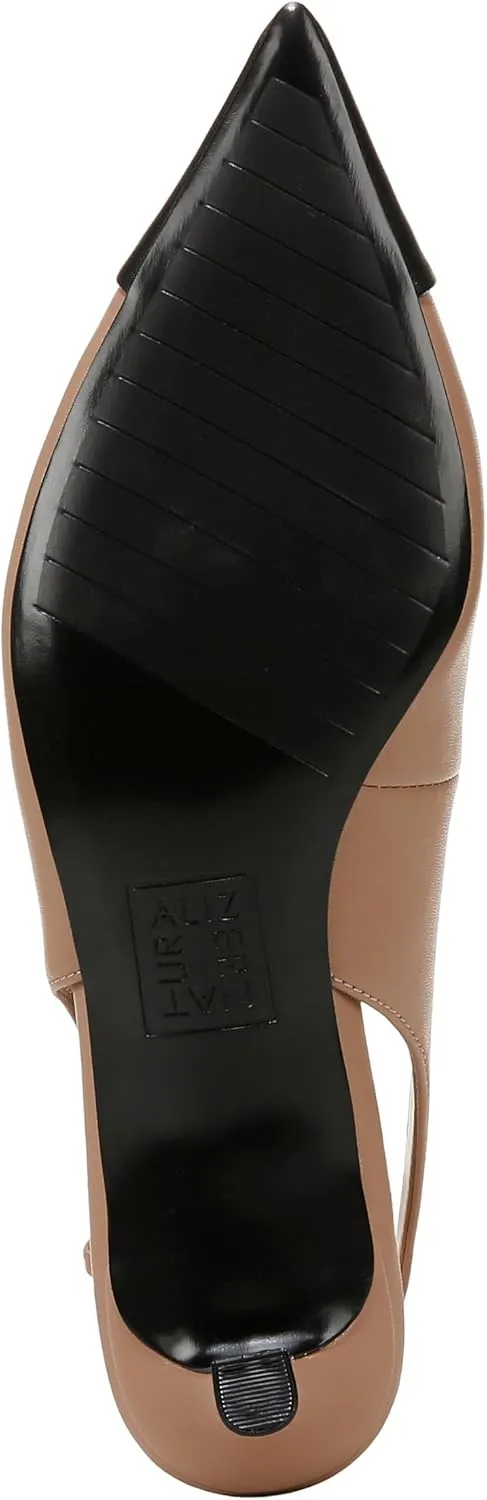 Naturalizer Womens Gazing Cap Toe Slingback Kitten Heel