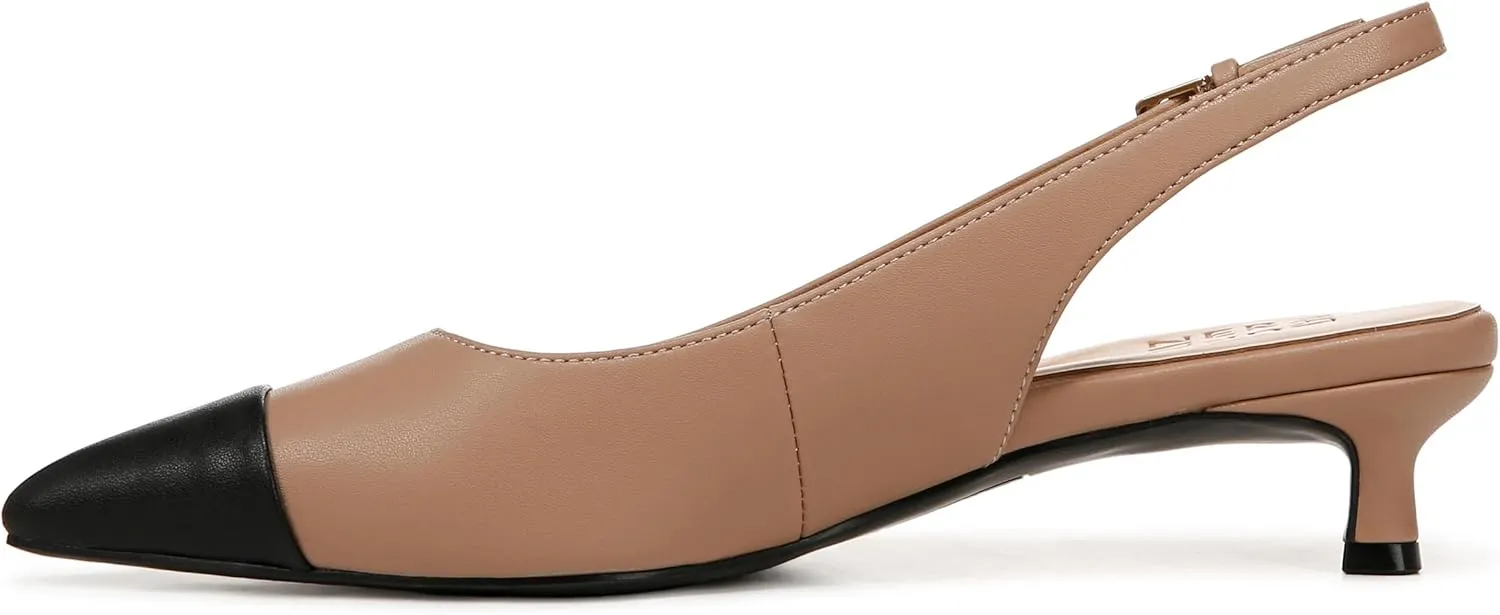 Naturalizer Womens Gazing Cap Toe Slingback Kitten Heel