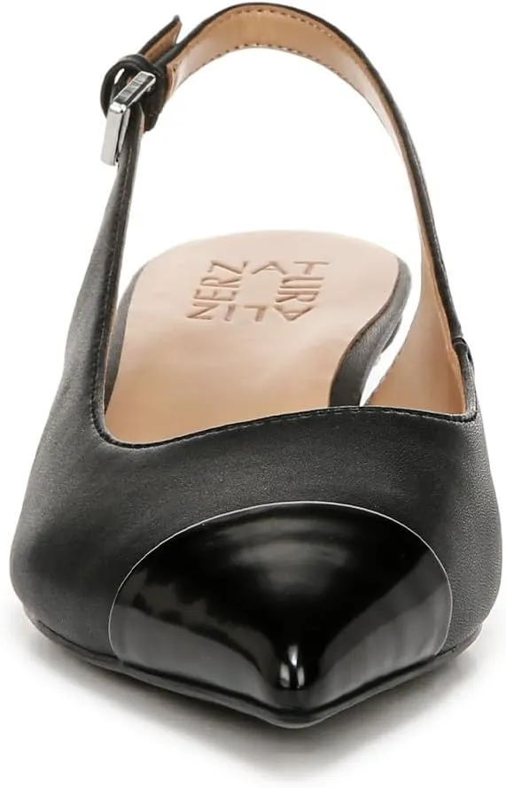 Naturalizer Womens Gazing Cap Toe Slingback Kitten Heel