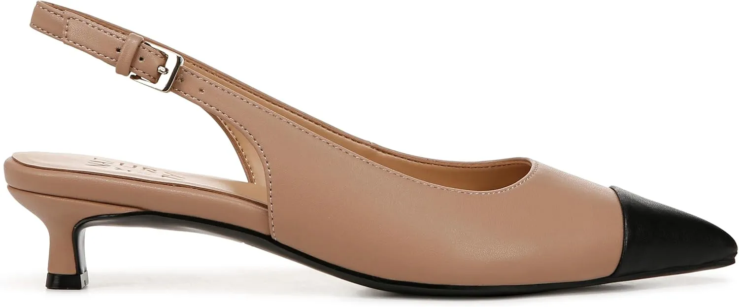 Naturalizer Womens Gazing Cap Toe Slingback Kitten Heel