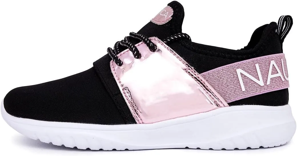 Nautica Kids Girls Metallic Fashion Sneaker Lace-Up Athletic Running Shoe I kappil I (Big Kid - Little Kid - Toddler)