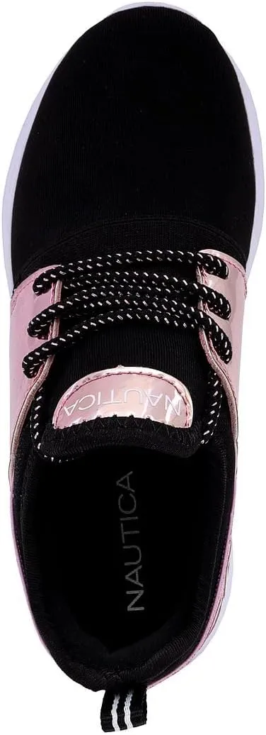 Nautica Kids Girls Metallic Fashion Sneaker Lace-Up Athletic Running Shoe I kappil I (Big Kid - Little Kid - Toddler)