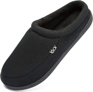 NewDenBer Men's Cozy Memory Foam Slippers Soft Slip on Indoor Outdoor Clog House Shoes