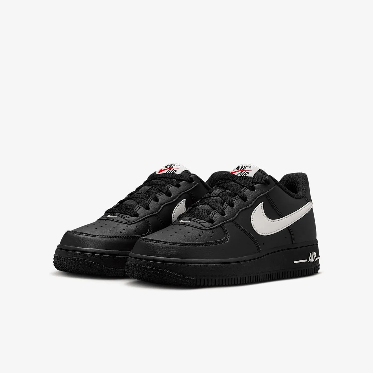 Nike Air Force 1 Big Kids' (Boys') Shoes (HV6359-001, Black/University Red/Phantom)