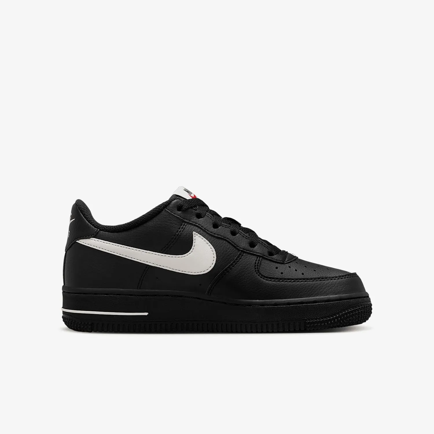 Nike Air Force 1 Big Kids' (Boys') Shoes (HV6359-001, Black/University Red/Phantom)