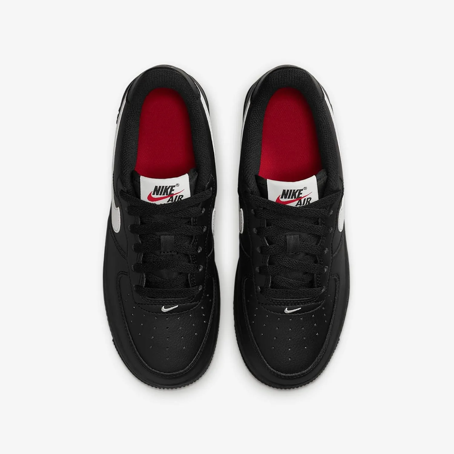 Nike Air Force 1 Big Kids' (Boys') Shoes (HV6359-001, Black/University Red/Phantom)