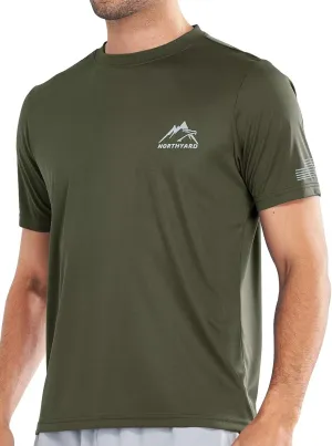 NORTHYARD Men's UPF 50  Sun Protection Shirts Swim SPF UV Quick Dry Short Sleeve T-Shirts for Athletic Fishing Rash Guard