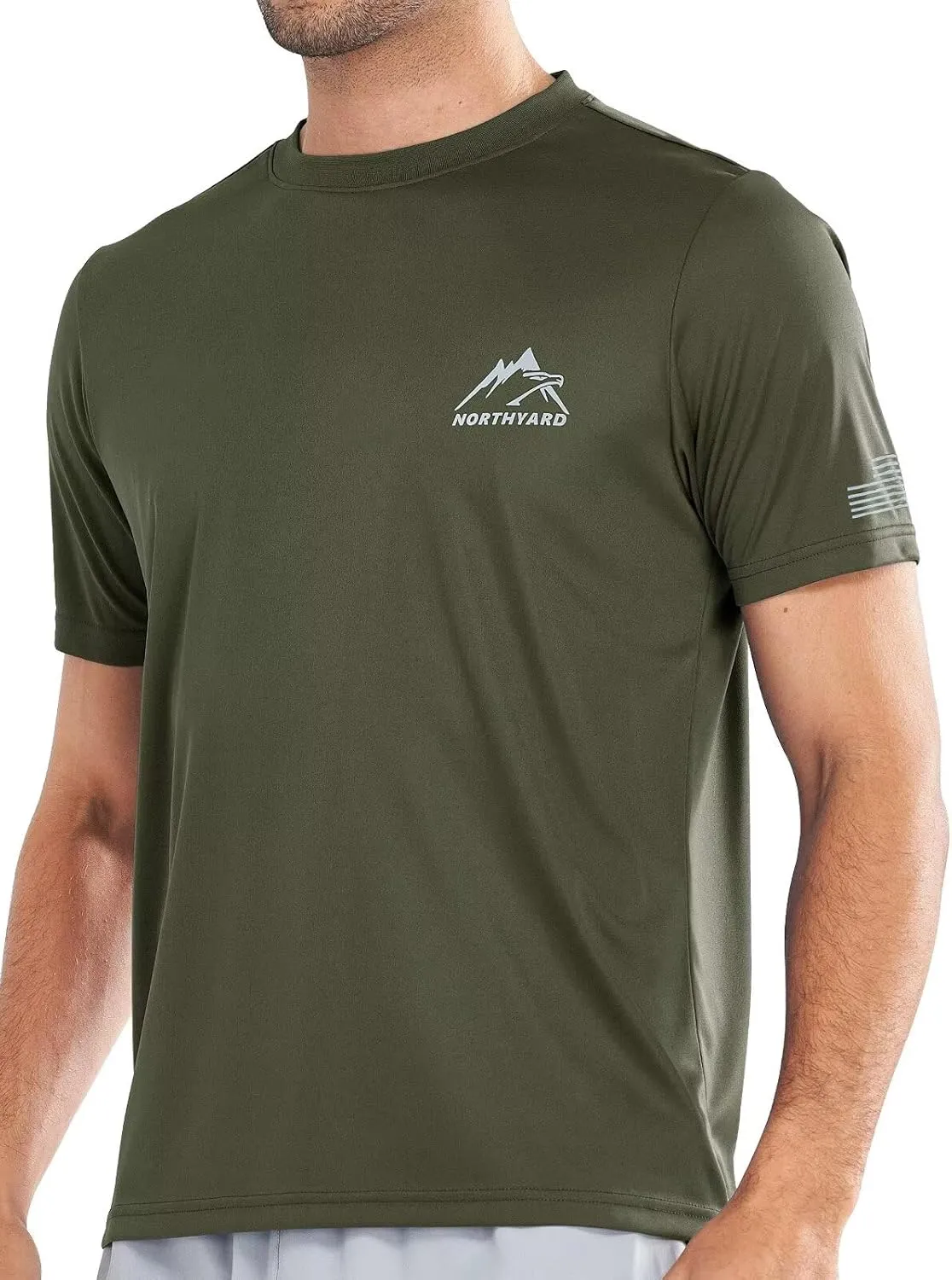 NORTHYARD Men's UPF 50  Sun Protection Shirts Swim SPF UV Quick Dry Short Sleeve T-Shirts for Athletic Fishing Rash Guard