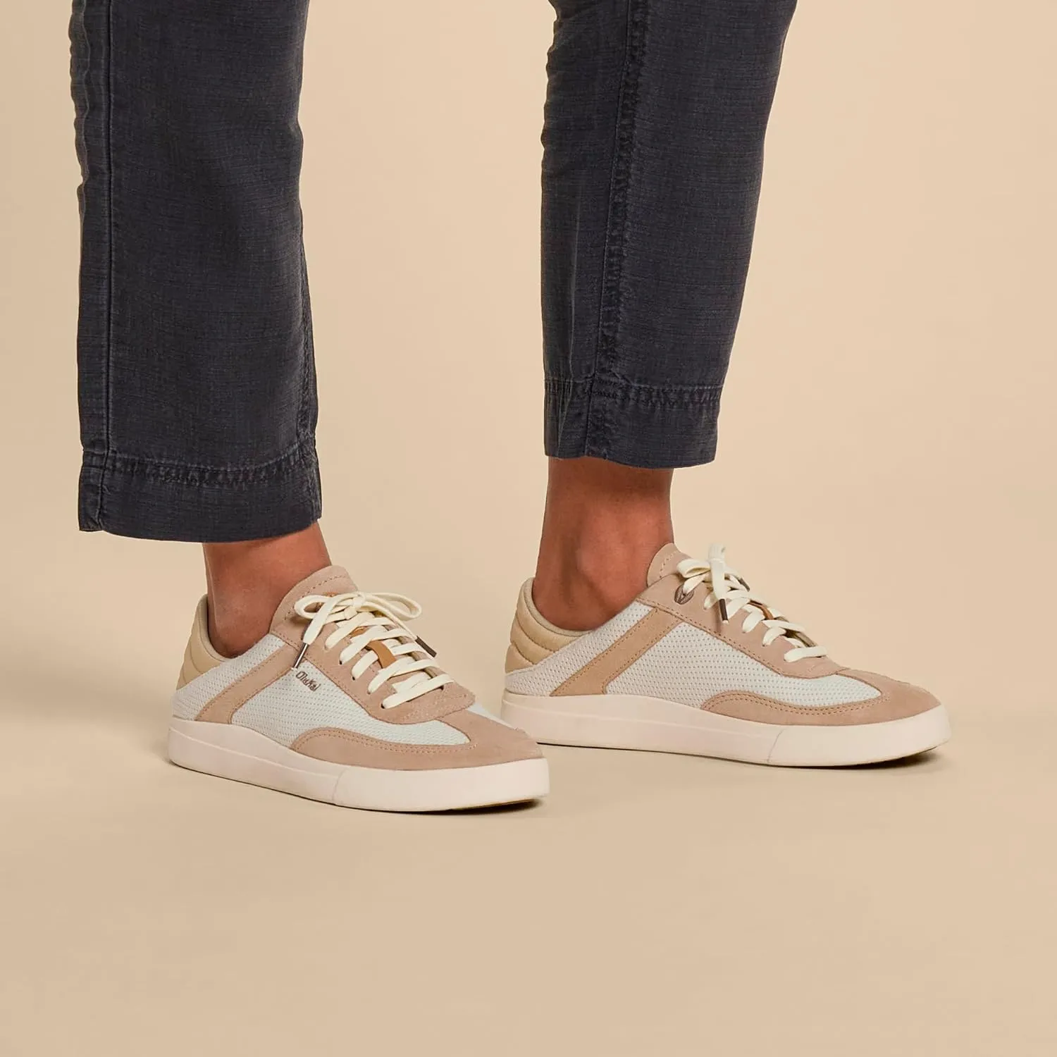 OLUKAI Kilea Women's Everyday Sneaker, Classic Lace-Up Design & Countoured Footbed, Comfort Fit & Wet Grip Rubber Soles, Durable & Supportive