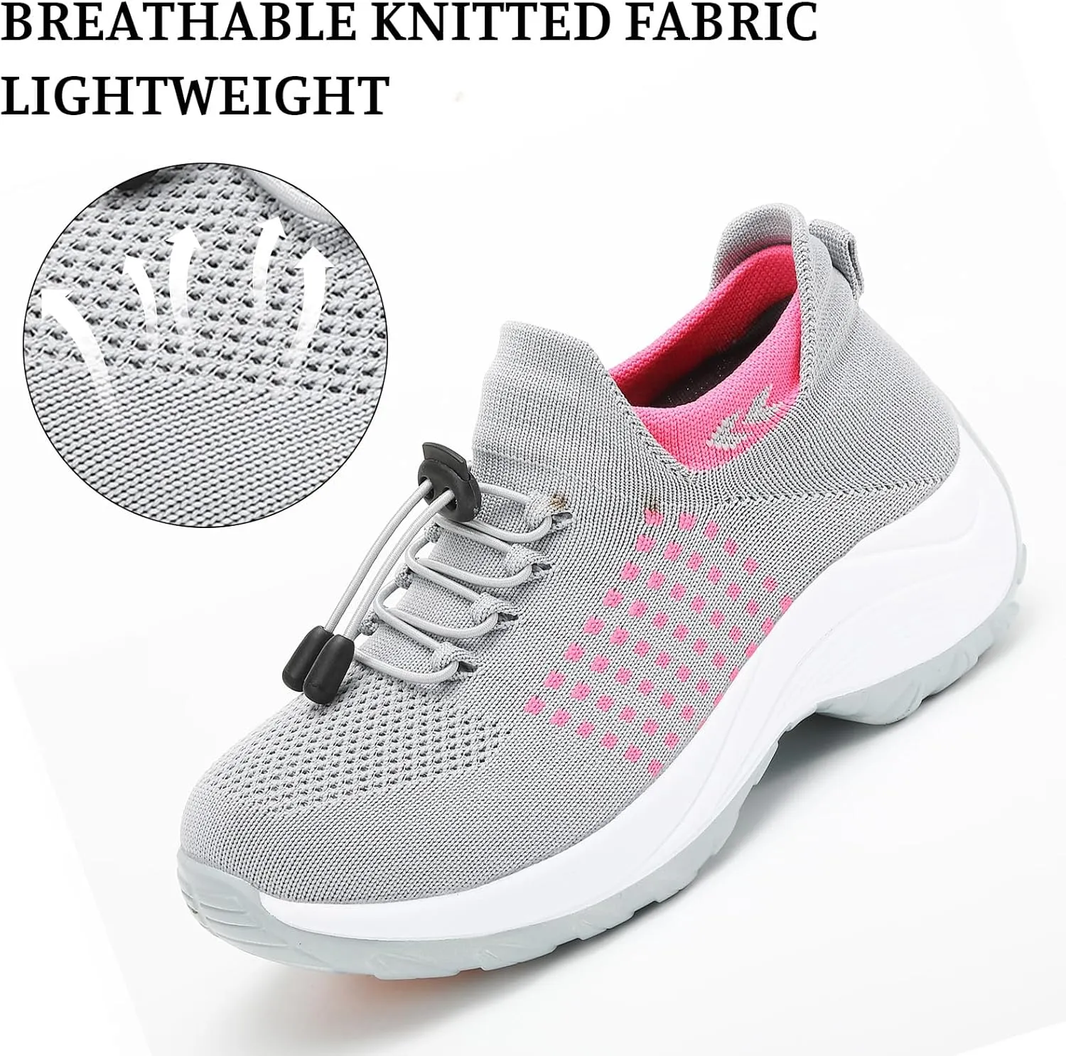 Orthopedic Shoes for Women Men Adjustable Elastic Strap Breathable Sneakers,Lightweight Non Slip Air Cushion Running Walking Sneakers,Outdoor Athletic Waterproof Soles Shoes with Arch Support